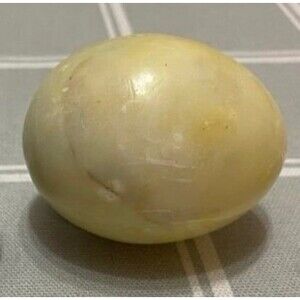 Vintage Alabaster Italian Egg Decor Easter Marble Stone Onyx Polished